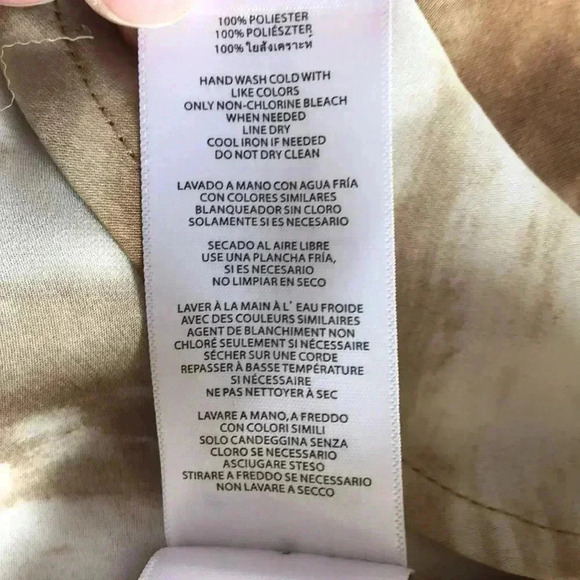 Michael Kors Tan and White Ecru Blouse Size M - Picture 6 of 7